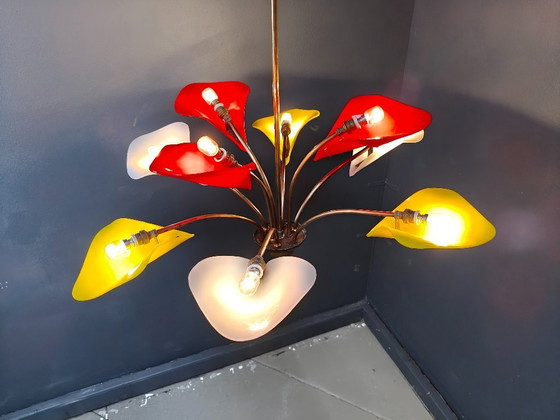 Image 1 of Vintage multi colour italian chandelier, 1960s