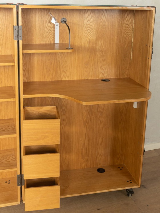 Bureau Hemingway, secrétaire vintage, Bureaux, Bois, Cuir, Gris (photo 9 sur 15)