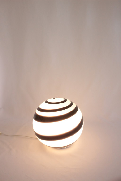 Floor Glass Lamp With A Swirl Design From Wofi Leuchten, 2000'S