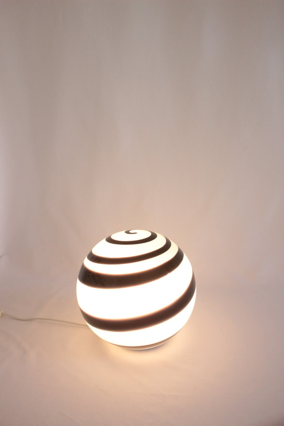 Image 1 of Floor Glass Lamp With A Swirl Design From Wofi Leuchten, 2000'S