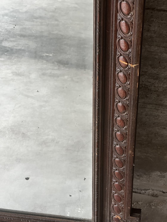 Antieke neorenaissance houten spiegel met houtsnijwerk, eind 19e eeuw – 94 × 69 cm (photo 6 of 15)