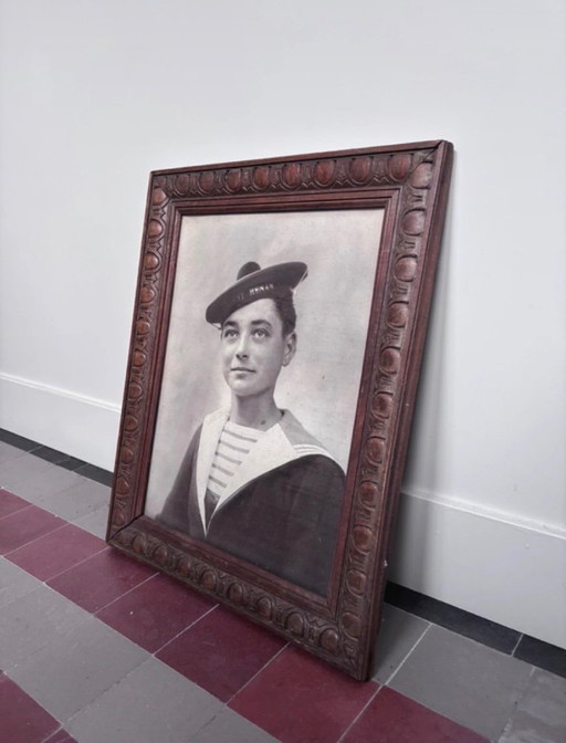 Grand portrait vintage d'une femme marin - Seconde Guerre mondiale