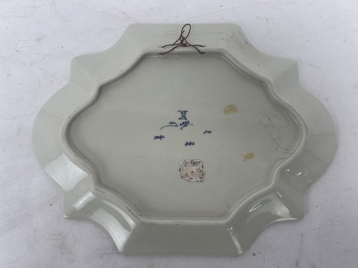 Assiette décorative en porcelaine de Delft Royal, décor oiseaux et fleurs, polychrome. – wanddecoratie (photo 2 of 6)