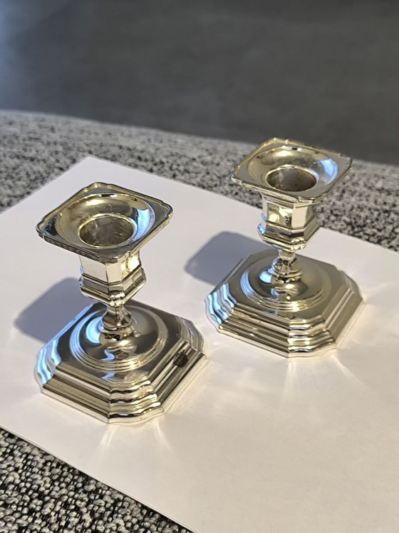 Splendido set di Portacandele vintage BMF argentati ( W. Germany ), Metallo, Argento, Argentato (foto 7 di 12)