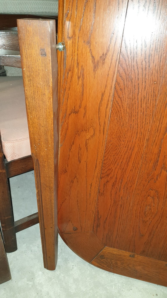 Image 1 of Bannink Art Nouveau dining table Cherry wood