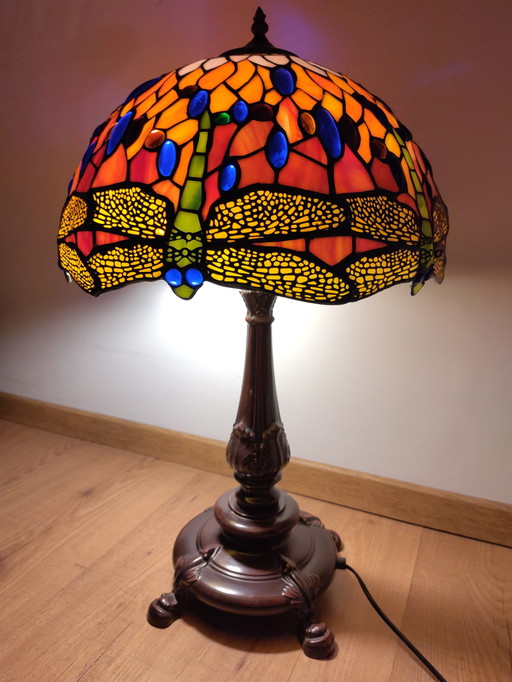 Lamp Met Libelles in Tiffany Stijl