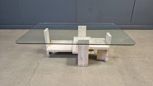 Table basse vintage de Willy Ballez, années 1970