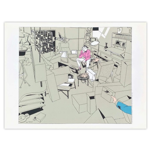 Ted Benoit Zeefdruk La Peau de Léopard 1985 – lithos zeefdrukken, Paper