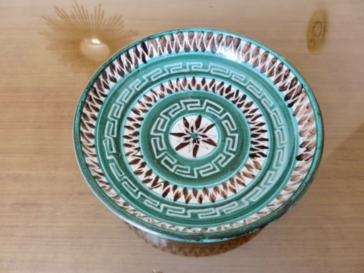 Large Robert Picault ceramic salad bowl, signed, France, 1960
