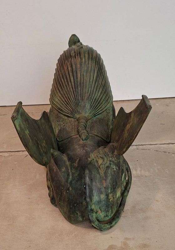 Image 1 of Bronzen Sfinx Hollywood Regency Salontafel 