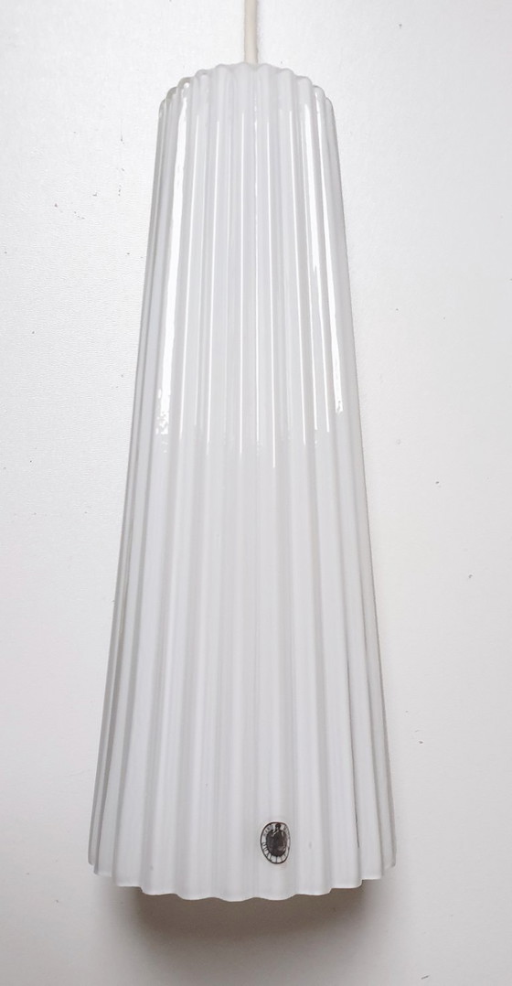 Image 1 of 2x Lamp - TYP T0712 - Opaline glas plissé - Ikea / 365+ Lunta 11