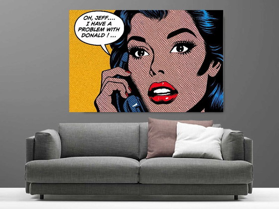 Image 1 of Foto auf Plexiglas gedruckt / Limitierte Auflage / Roy Lichtenstein Stil / Originaldekoration / Pop Art