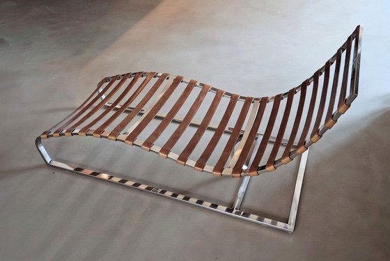 Poltrona Relax Vintage in Pelle – Chaise longue, Leather, Chrome (photo 5 of 15)