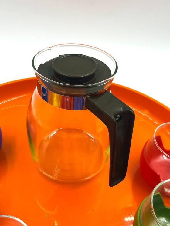 Multicolor Space Age Coffee Service, Table accessories, Glass, Plastic, Orange, Pop Art (photo 9 of 13)