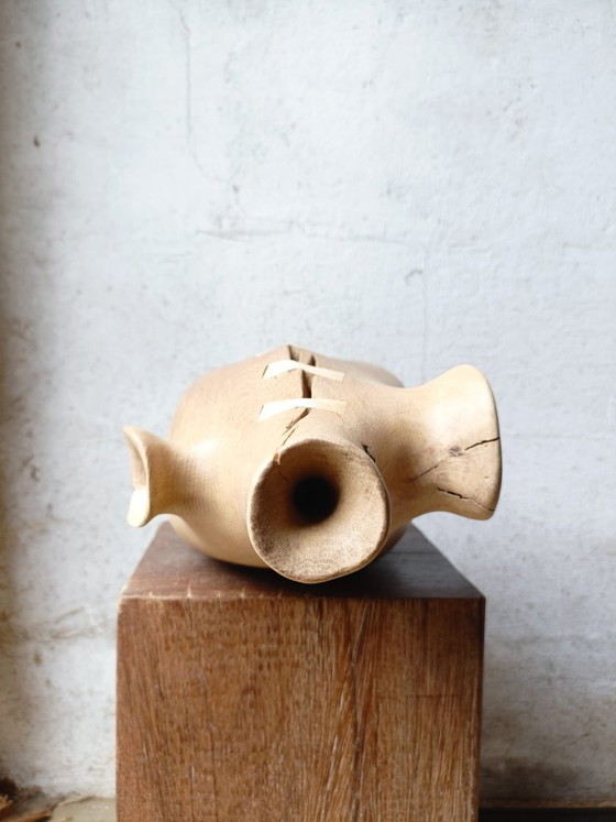 Grande Vaso / Scultura in Rovere Massiccio Intagliato – Sculture, Wood (photo 9 of 11)