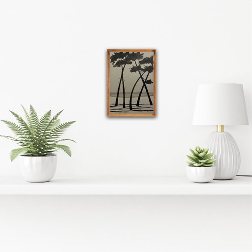 Tinta china sobre papel gris. Formato 30x21cm.