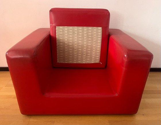 Throw-Away Willie Landels Zanotta rood Italië – Fauteuils, Plastic, Skai (photo 2 of 13)