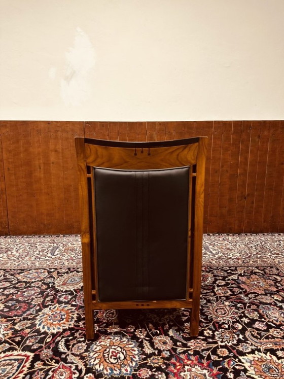 3x Schuitema Art Deco High Black Armchair – Leather, Metal (photo 7 of 18)