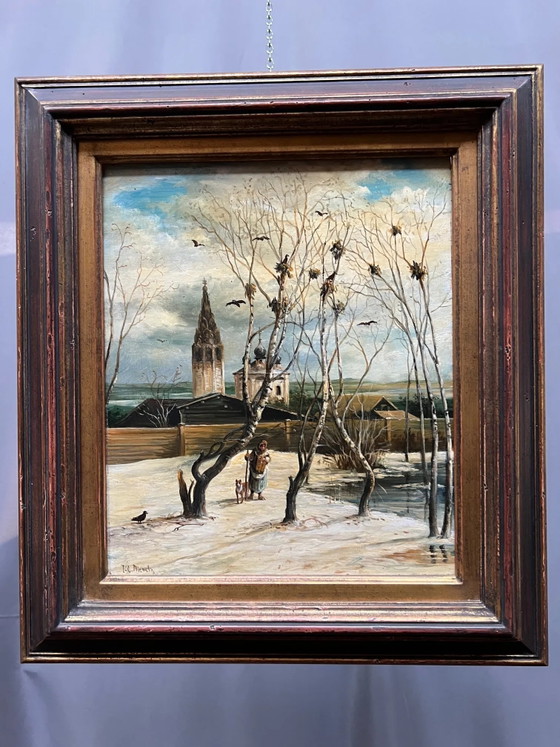 Painting, The towers have arrived – Paintings & Drawings, Wood (photo 3 of 12)