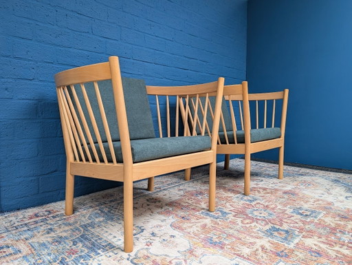 2X Vintage Deens Design Fauteuils, Fdb Mobler, Erik Ole Jørgensen