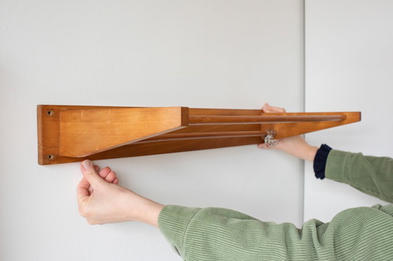 Image 1 of Porte-manteau/étagère de cuisine vintage en bois