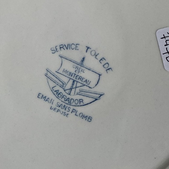 Image 1 of 6 piatti piani Creil e Montereau, modello Toledo, terracotta antica