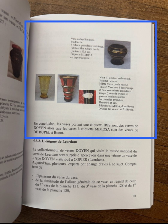 Image 1 of Grande bomboniera in vetro nero, serie "Mimosa" - Boom, Belgio Art Déco - Vetro ialitico -