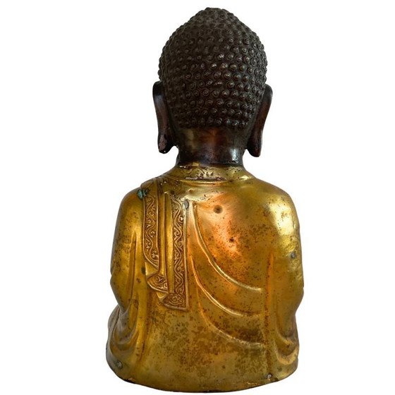 Lote 189 – Buda Amitabha de bronce con estupa original y cristal – Nepal Himalaya – Esculturas, Bronze (photo 5 of 11)