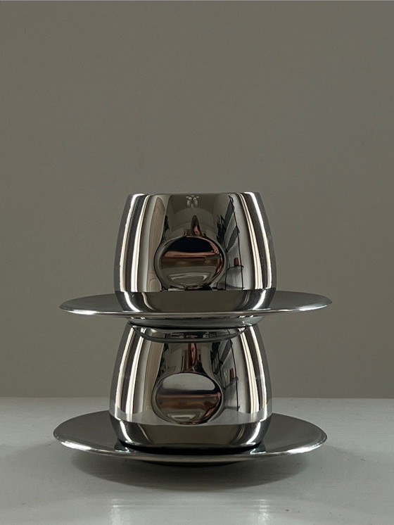 AMC Art Design metal coffee cup with saucer – Price per cup & saucer – Crockery, Italian Design (photo 7 of 8)