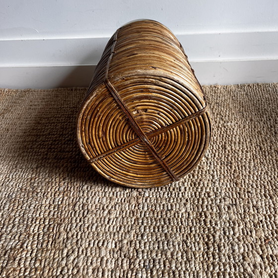 Image 1 of Rotan messing Portaombrelli cestino Vaso Gabriella Crespi Style