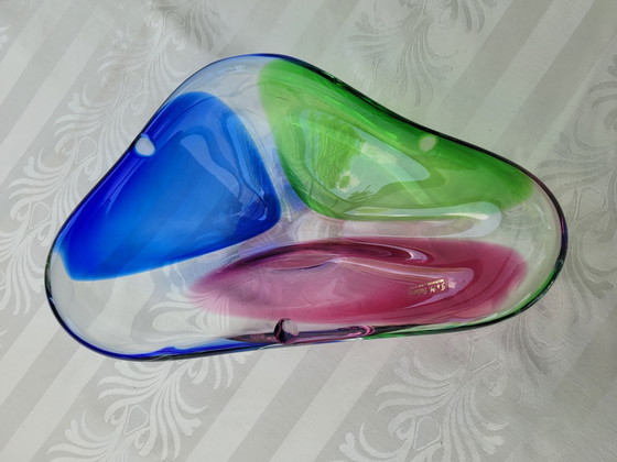Image 1 of Original F&M Ballerina Murano Sommerso Bowl 32 x 20 cm