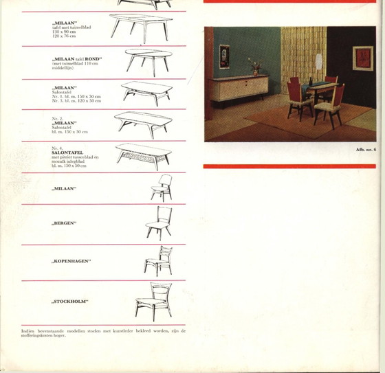 Image 1 of Vintage Louis Van Teeffelen For WeBe Dining Table Milan