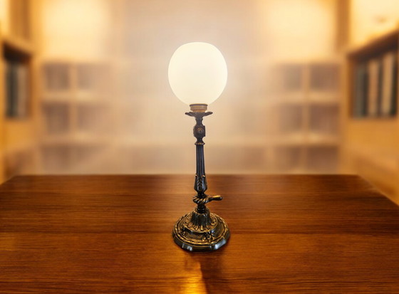 Image 1 of Lampe bronze ciselé style Napoléon III - Époque fin XIXeme 