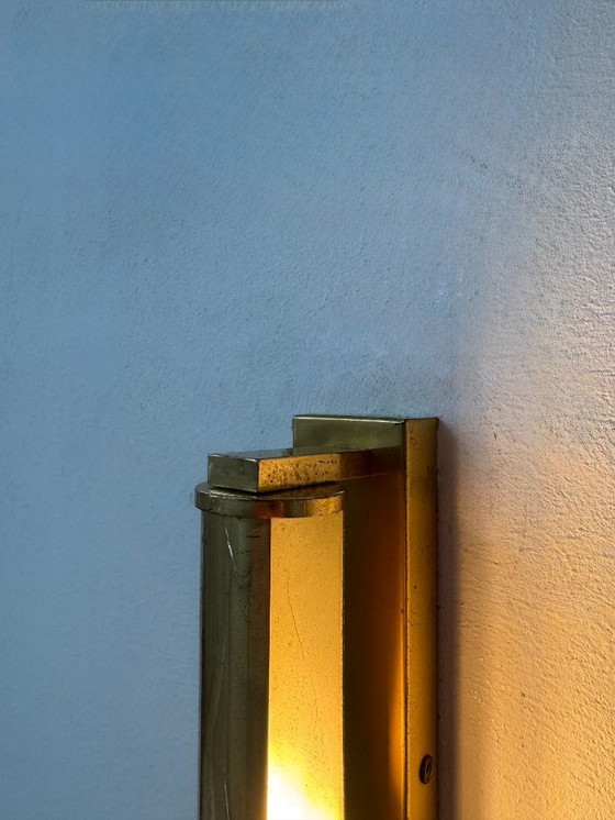 Image 1 of Coppia di lampade da parete vintage moderne regolabili, ottone, Francia 1970