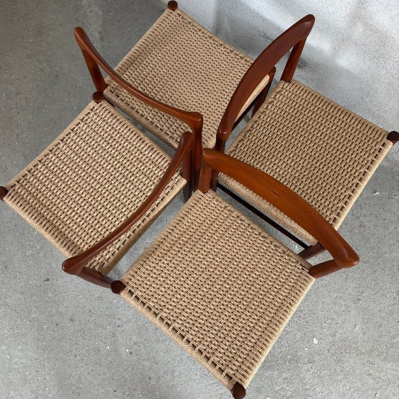 Image 1 of 4x Sillas de comedor H. W. Klein para Bramin - Teca Papercord