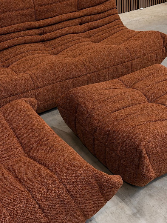 Image 1 of Ligne Roset Togo Set Wooblend Brown Red