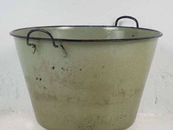 Antique green iron cauldron (c.1950) – Decorative Objects, Metal, Rustic (photo 2 of 9)