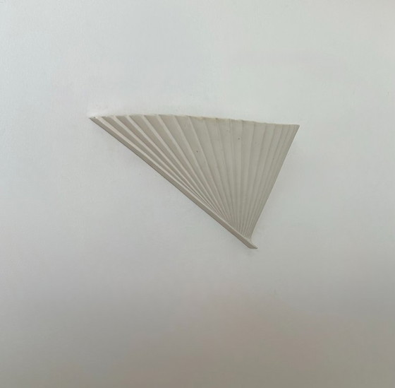 Image 1 of Wandlamp van wit mat gips, Frankrijk 1980