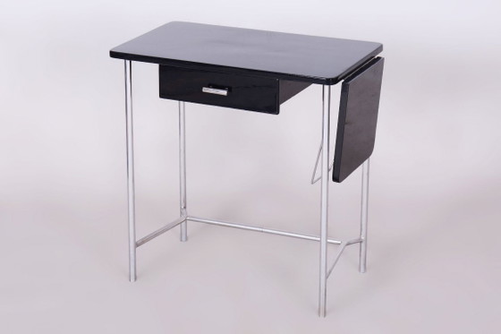 Mesa disociativa pequeña Bauhaus restaurada, de Mücke-Melder, cromada, checa, años 30 – Mesas auxiliares (photo 8 of 9)