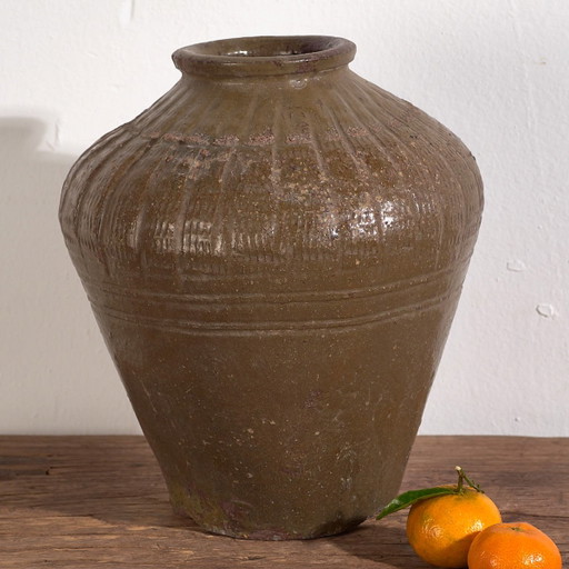 Kleine antike Vase im Wabi-Sabi-Stil (ca. 1900) #1