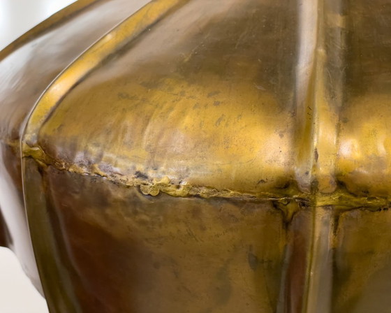 Image 1 of Industriële Messing Hanglamp – Vintage Look