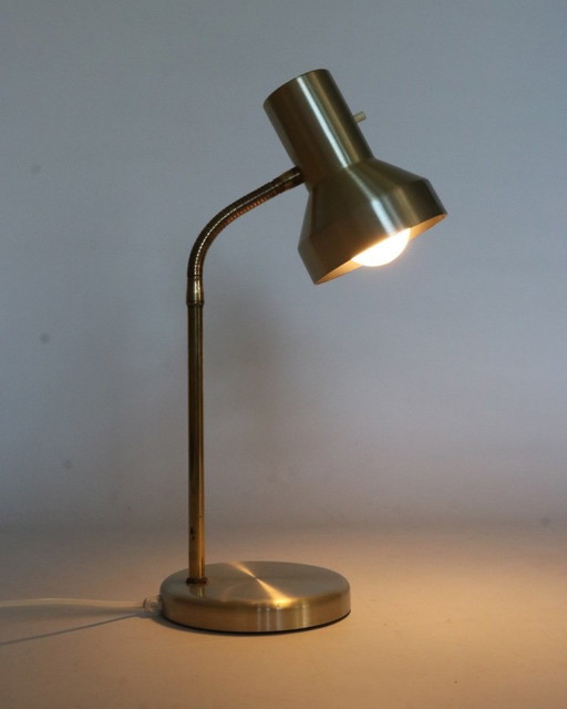 Vintage-Schreibtischlampe aus Messing, Belid, schwedische Lampe