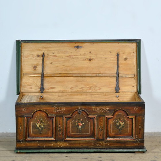 Image 1 of Folk Art Bridal Chest, 1826