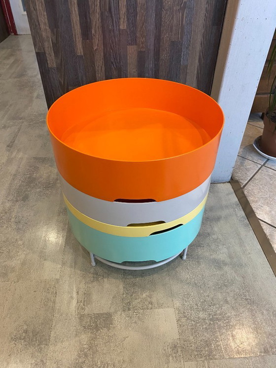 Image 1 of IKEA PS 2014 round coffee table with multiple modular tiers