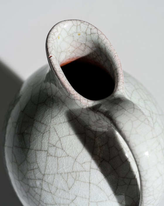 Image 1 of Karlsruher Majolika Modèle 6001 Vase en céramique craquelée Fridegart Glatzle, Allemagne