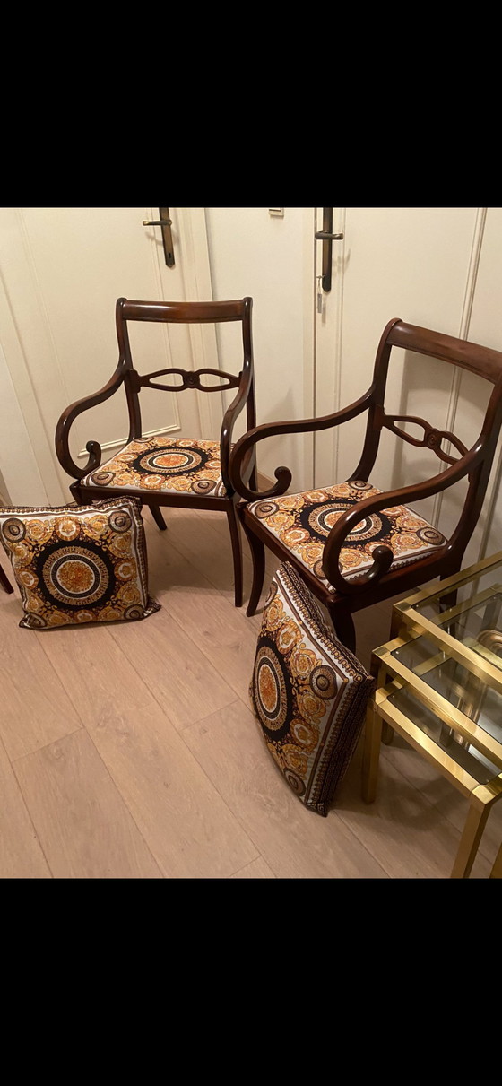Image 1 of 2 braccioli + sedie da pranzo + 2 cuscini nuovi
