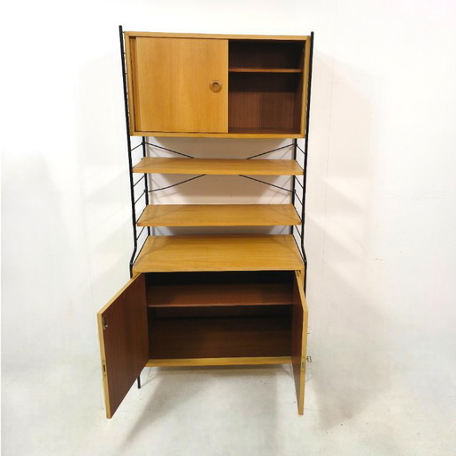 Mobiletto per corde WHB vintage in rovere anni '70