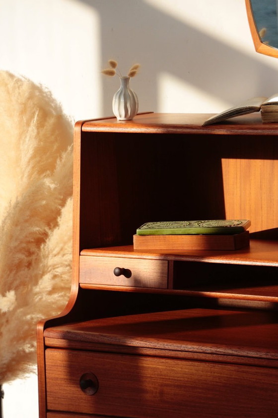 Image 1 of Vintage Scandinavische teakhouten secretaire - MSE Mobler (1960)