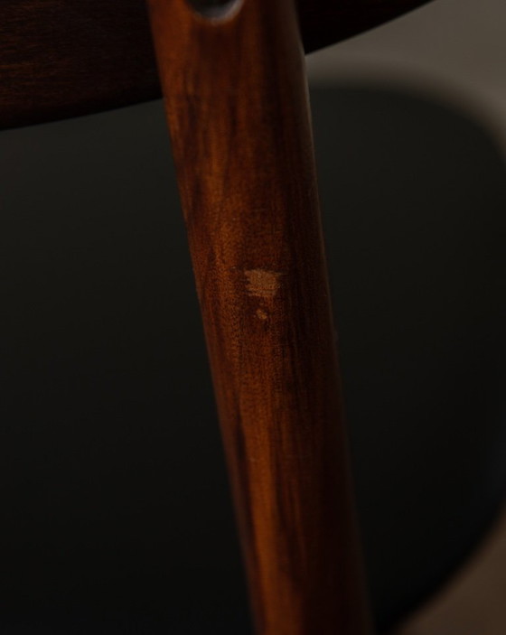 Image 1 of Vintage Dining Chairs by Louis van Teeffelen for AWA (Set of 6) | Reupholstered in Black Skai | Dutch Mid-Century | 1960s