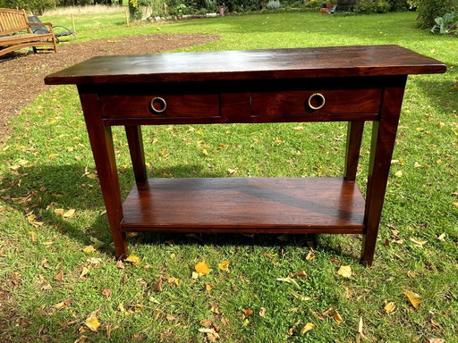 Colonial teak side table, wall table, console